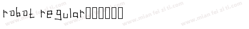 robot regular字体转换
